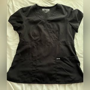 Greys Antatomy by Barco Black scrub top. Size L